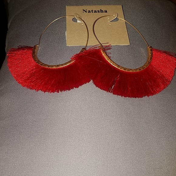 Natasha Accessories Jewelry - Fan hoop earrings